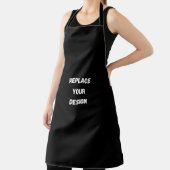 Create Your Own Black Custom Design エプロン (インサイチュ)