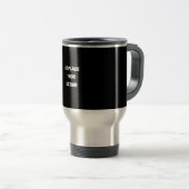  Create Your Own Black Custom Design トラベルマグ (正面右)
