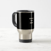  Create Your Own Black Custom Design トラベルマグ (正面左)