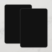 Create Your Own Black Custom Design Holiday Card エンクロージャーカード (正面/裏面)