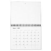 Create Your Own Black Custom Design Holiday Card カレンダー (3月 2027)