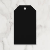 Create Your Own Black Custom Design Holiday Card ギフトタグ (裏面)