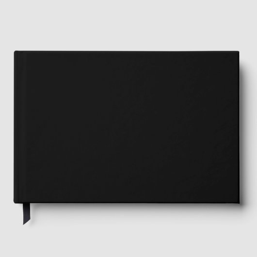 Create Your Own Black Custom Design Holiday Card ゲストブック (正面)