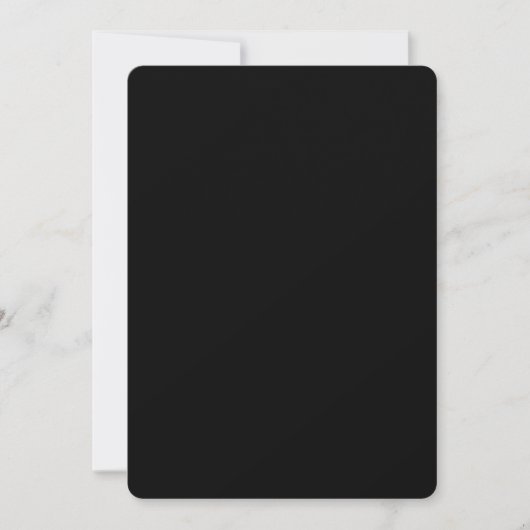 Create Your Own Black Custom Design Holiday Card サンキューカード (正面)