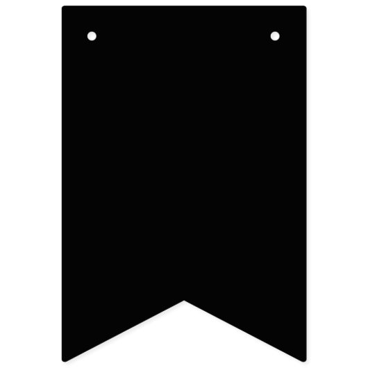 Create Your Own Black Custom Design Holiday Card バンティングフラッグ (第2の旗)