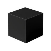 Create Your Own Black Custom Design Holiday Card フォトキューブ (裏面アングル)