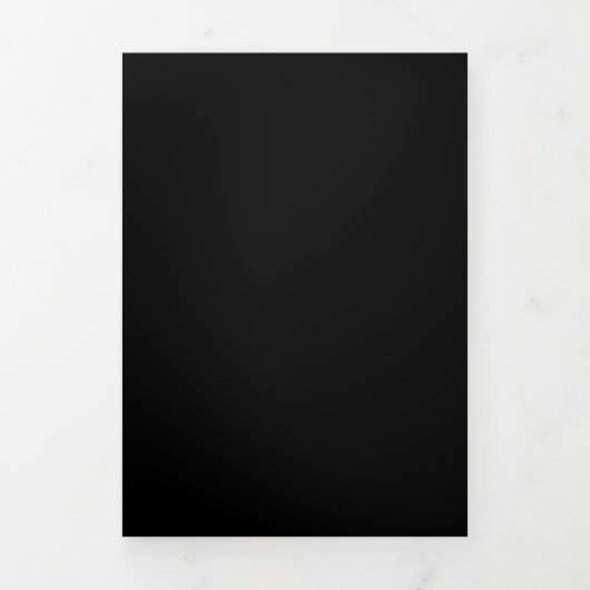 Create Your Own Black Custom Design Holiday Card 三つ折りプログラム (カバー)