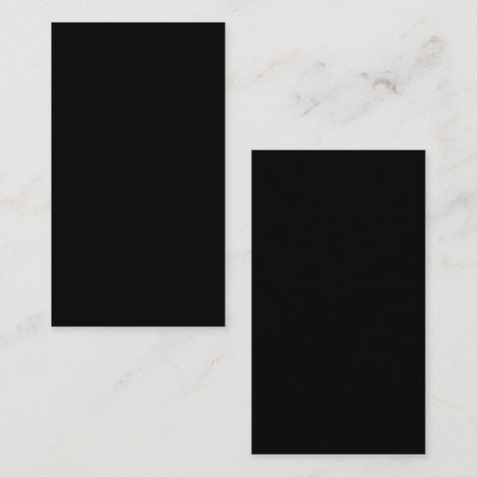 Create Your Own Black Custom Design Holiday Card 名刺 (正面/裏面)