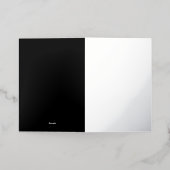 Create Your Own Black Custom Personalized 箔シーズンカード (外側レイダウン)