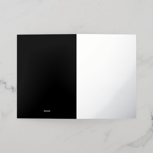 Create Your Own Black Custom Personalized 箔シーズンカード (外側レイダウン)