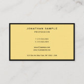 Create Your Own Black & Gold Elegant Luxury Linen 名刺 (裏面)