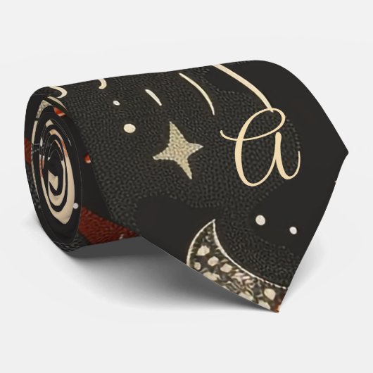 Create Your Own Black Orange Celestial ネクタイ (ロール)