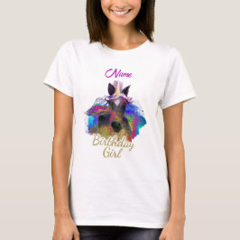 Create Your Own Black Unicorn誕生日Girl Tシャツ