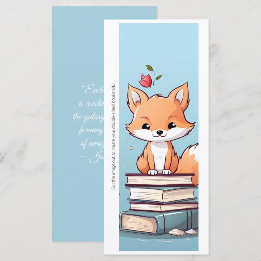 Create Your Own Books & Red Fox Bookmark Card (正面/裏面)