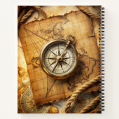 Create Your Own Brass Compass Rose Travel ノートブック (裏面)