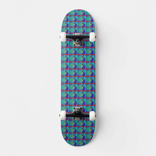 Create Your Own Brazilian shades of colorful blue スケートボード (正面)