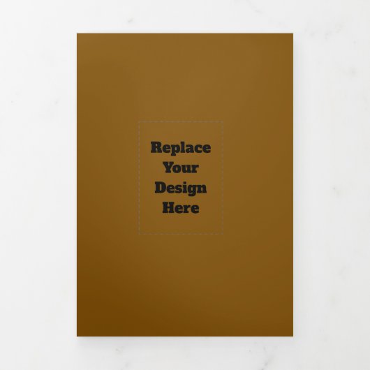 Create Your Own Brown 三つ折りクリスマスカード (カバー)