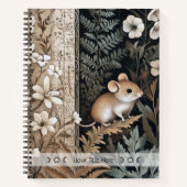 Create Your Own Brown Mouse Botanical ノートブック (正面)