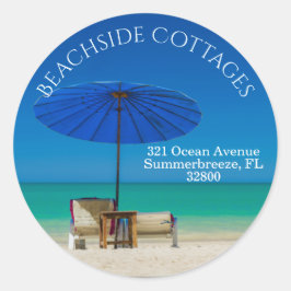 Create Your Own Business Address Label ラウンドシール