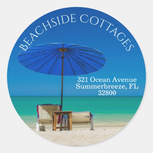 Create Your Own Business Address Label ラウンドシール (正面)