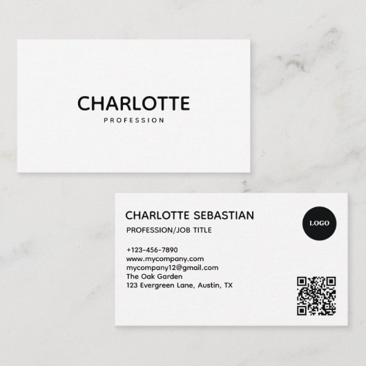 Create your own Business Card | QR code 名刺 (正面/裏面)