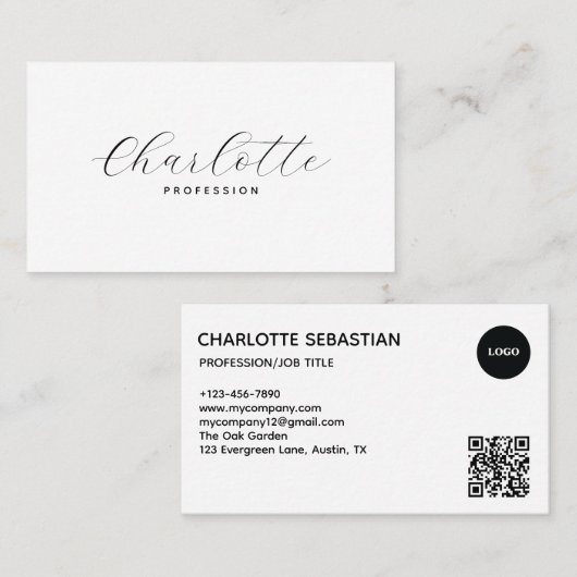 Create your own Business Card | QR code 名刺 (正面/裏面)