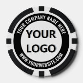 Create Your Own Business Logo Poker Chips Template ポーカーチップ (正面)