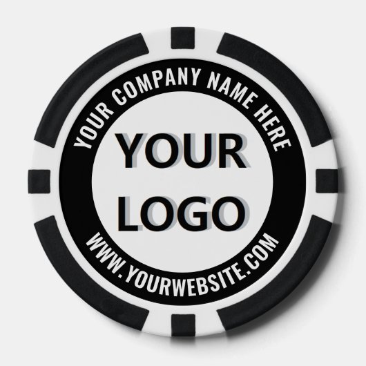 Create Your Own Business Logo Poker Chips Template ポーカーチップ (正面)