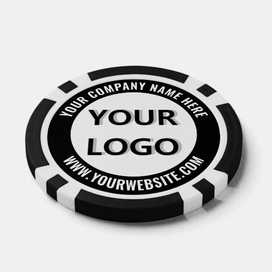 Create Your Own Business Logo Poker Chips Template ポーカーチップ (シングル)