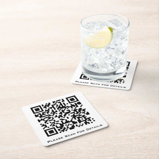 Create Your Own Business QR code スクエアペーパーコースター (インサイチュ)