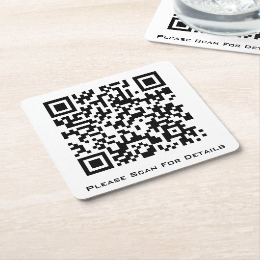 Create Your Own Business QR code スクエアペーパーコースター (アングル)