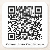 Create Your Own Business QR code スクエアペーパーコースター (正面)