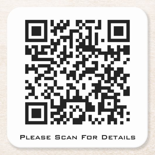 Create Your Own Business QR code スクエアペーパーコースター (正面)