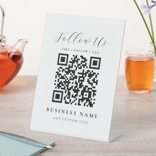 Create Your Own Business QR Code Pedestal Sign 台座サイン (インサイチュ)
