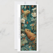 Create Your Own Capybara Flowers Bookmark Card (正面)