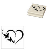 Create Your Own Celestial Butterflies Heart ラバースタンプ (押印)