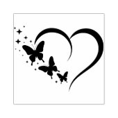 Create Your Own Celestial Butterflies Heart ラバースタンプ (インプリント)