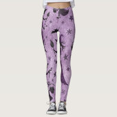 Create Your Own Celestial Purple Black Witches レギンス (正面)