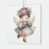 Create Your Own Charming Floral Christmas Angel セラミックオーナメント (左)