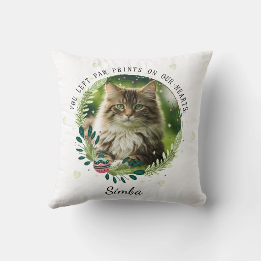 Create Your Own Christmas Cat Memorial クッション (裏面)