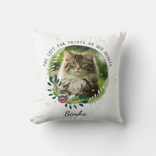Create Your Own Christmas Cat Memorial クッション (正面)