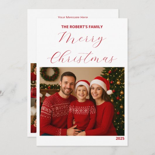create your own Christmas Family Card (正面/裏面)