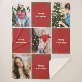 Create Your Own Christmas Photo Collage シェルパブランケット