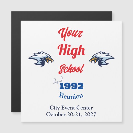 Create Your Own Class Reunion Save the Date Magnet (正面/裏面)