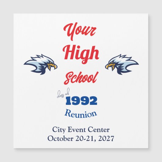 Create Your Own Class Reunion Save the Date Magnet (正面)