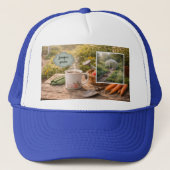 Create your own Coffee before gardening photo キャップ (正面)