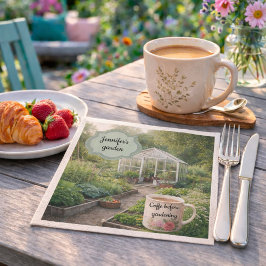 Create your own Coffee before gardening photo スタンダードカクテルナプキン