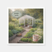 Create your own Coffee before gardening photo スタンダードカクテルナプキン (正面)