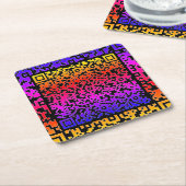 Create Your Own Color QR Code Paper Coasters スクエアペーパーコースター (アングル)