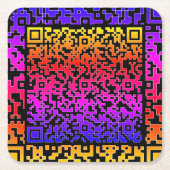 Create Your Own Color QR Code Paper Coasters スクエアペーパーコースター (正面)